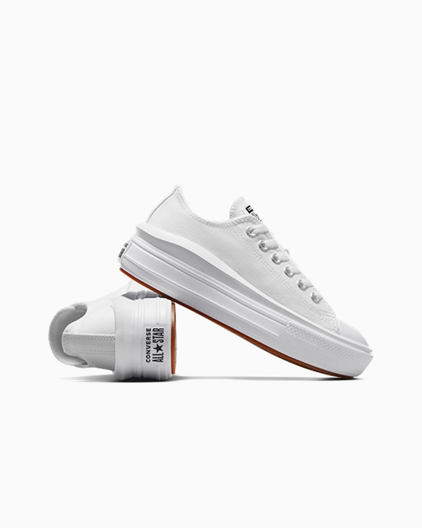 Sapatos Plataforma Converse Chuck Taylor All Star Move Cano Baixo Feminino Branco | PT K00394T